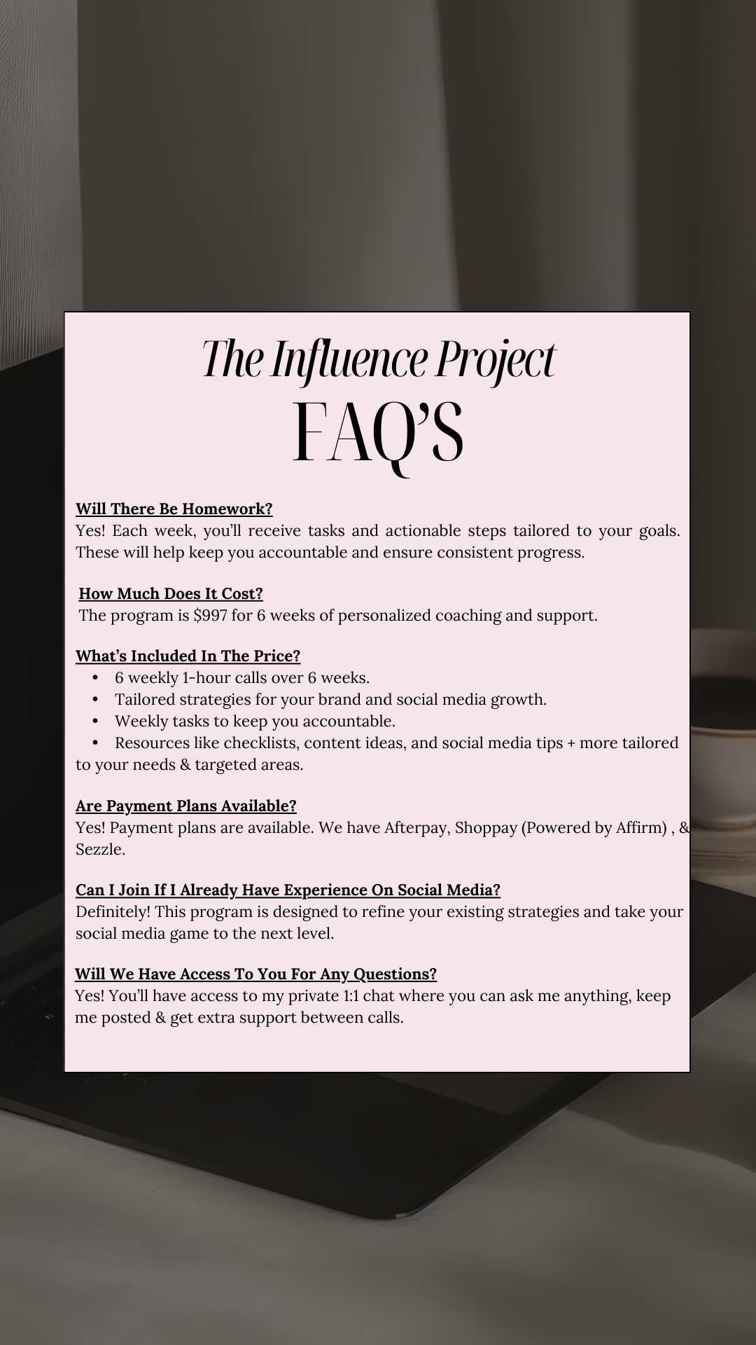 THE INFLUENCE PROJECT