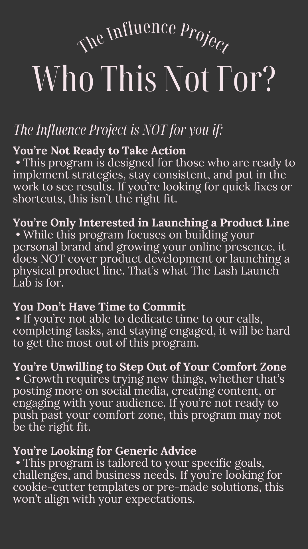 THE INFLUENCE PROJECT