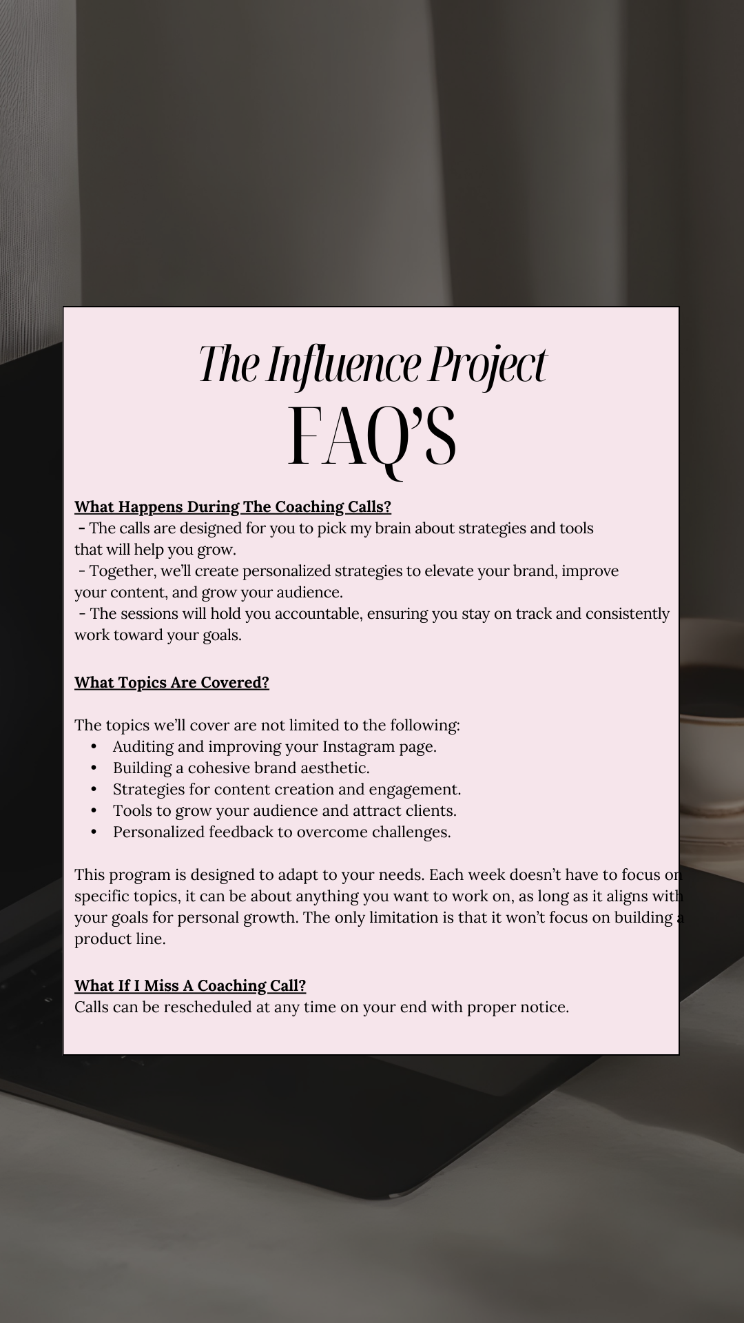 THE INFLUENCE PROJECT